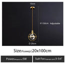 Candelabro LED Cristal Cuprum | Pequeño Colgante