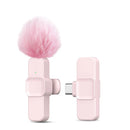 Micrófono inalámbrico Lavalier K10 rosa | Plug & Play para celular
