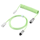 Cable en espiral para teclado mecánico USB tipo C, Linker de Hardware Usb GX16, Cable mecánico de aviación, Cable de teclado USB para juegos en espiral