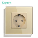 Enchufe pared UE con USB-C 20W | Vidrio 110-250V | 16A