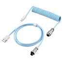 Cable en espiral para teclado mecánico USB tipo C, Linker de Hardware Usb GX16, Cable mecánico de aviación, Cable de teclado USB para juegos en espiral