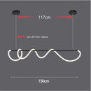 Lámpara de techo Led con manguera nórdica regulable para cocina, comedor, sala de estar, mesa central, lámpara colgante, accesorio de iluminación para decoración del hogar