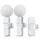Micrófono inalámbrico Lavalier K10 rosa | Plug & Play para celular
