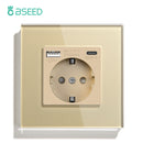 Enchufe pared UE con USB-C 20W | Vidrio 110-250V | 16A