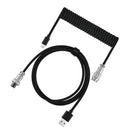 Cable en espiral para teclado mecánico USB tipo C, Linker de Hardware Usb GX16, Cable mecánico de aviación, Cable de teclado USB para juegos en espiral