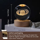 Bola de Cristal 3D Saturno/Luna | Luz Nocturna 5cm