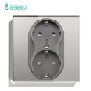 Enchufe pared UE con USB-C 20W | Vidrio 110-250V | 16A