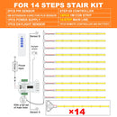 Luz LED escalera con sensor PIR | 1-28 pasos | Kit COB | 24V
