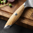 Cuchillo Damasco 73 capas | Acero núcleo | Mango olivo | Envío ARG