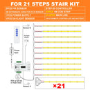 Luz LED escalera con sensor PIR | 1-28 pasos | Kit COB | 24V