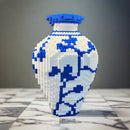 Bloques DIY 28cm | Jarrón Azul y Blanco Chino