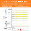 Luz LED escalera con sensor PIR | 1-28 pasos | Kit COB | 24V