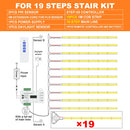 Luz LED escalera con sensor PIR | 1-28 pasos | Kit COB | 24V