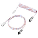Cable en espiral para teclado mecánico USB tipo C, Linker de Hardware Usb GX16, Cable mecánico de aviación, Cable de teclado USB para juegos en espiral