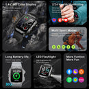 Reloj militar GPS con linterna | Pantalla AMOLED resistente IP68
