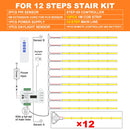 Luz LED escalera con sensor PIR | 1-28 pasos | Kit COB | 24V
