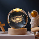 Bola de Cristal 3D Saturno/Luna | Luz Nocturna 5cm