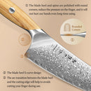 Cuchillo Damasco 73 capas | Acero núcleo | Mango olivo | Envío ARG