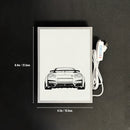 Luz Nocturna GTR Anime Racing | LED 30cm | Decoración para Fanáticos