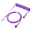 Cable en espiral para teclado mecánico USB tipo C, Linker de Hardware Usb GX16, Cable mecánico de aviación, Cable de teclado USB para juegos en espiral