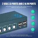 Switch KVM 8 Puertos USB 4K30Hz | 8 en 1 para Teclado y Mouse